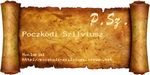 Poczkodi Szilviusz névjegykártya
